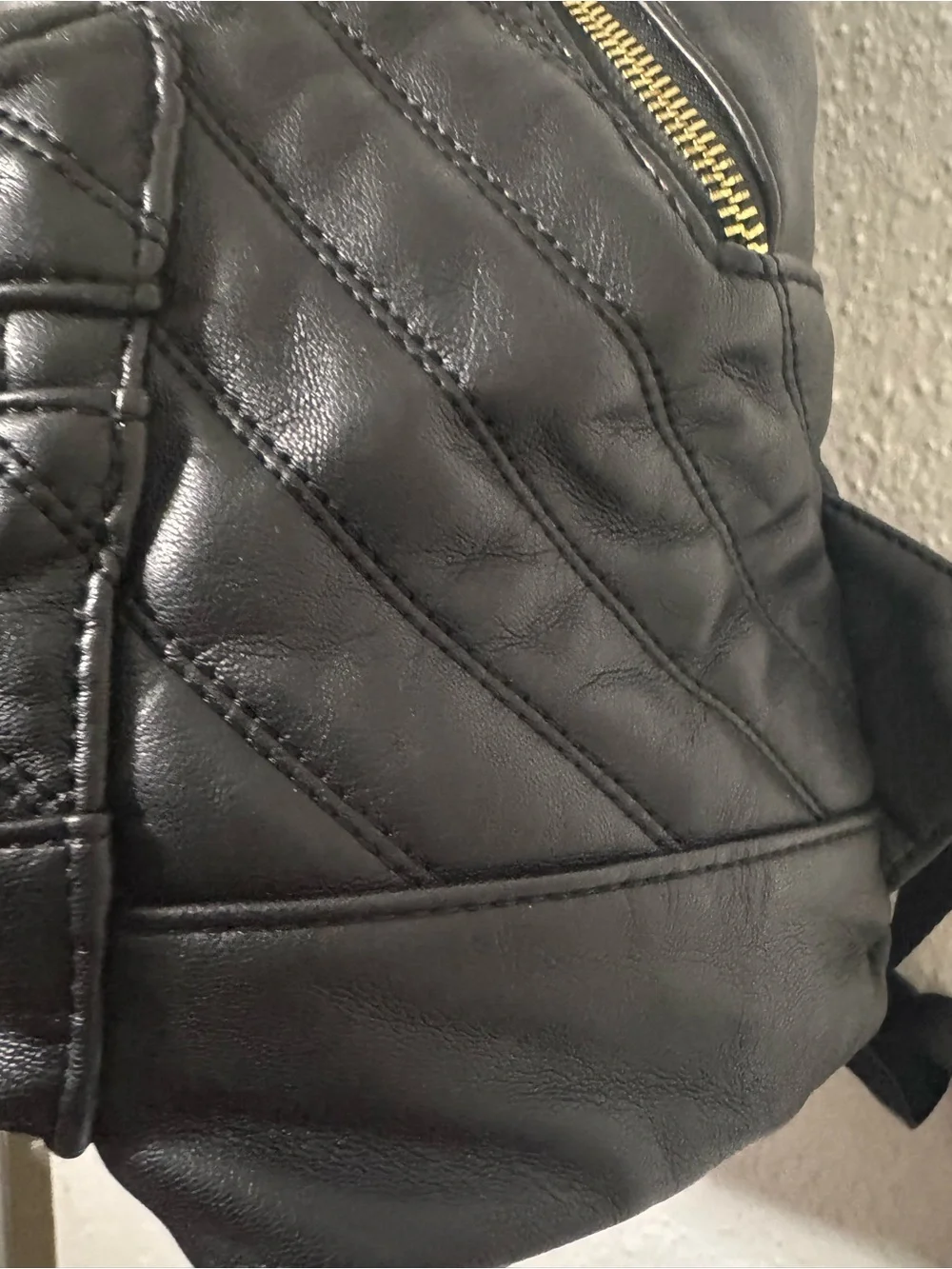 Juicy Couture Black Quilted Backpack with Gold-Tone Accents
